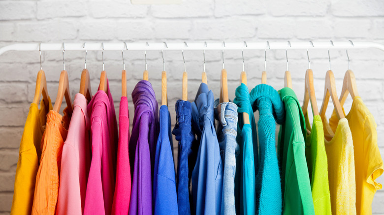 Color coded closet