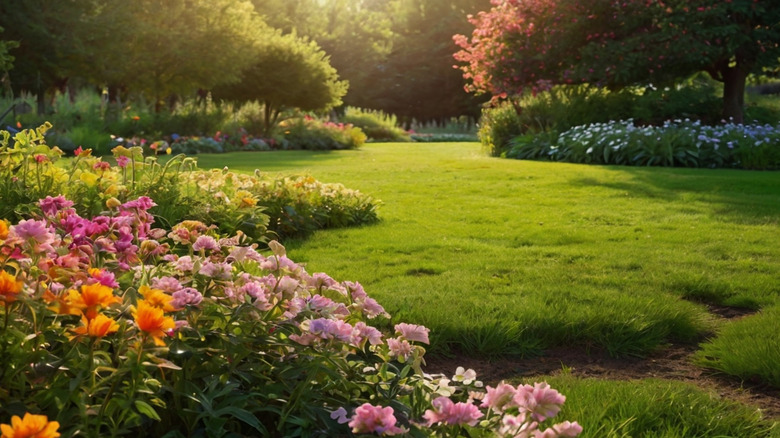 Colorful garden in bloom
