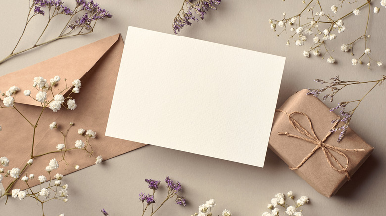 Event invitation stationery with package