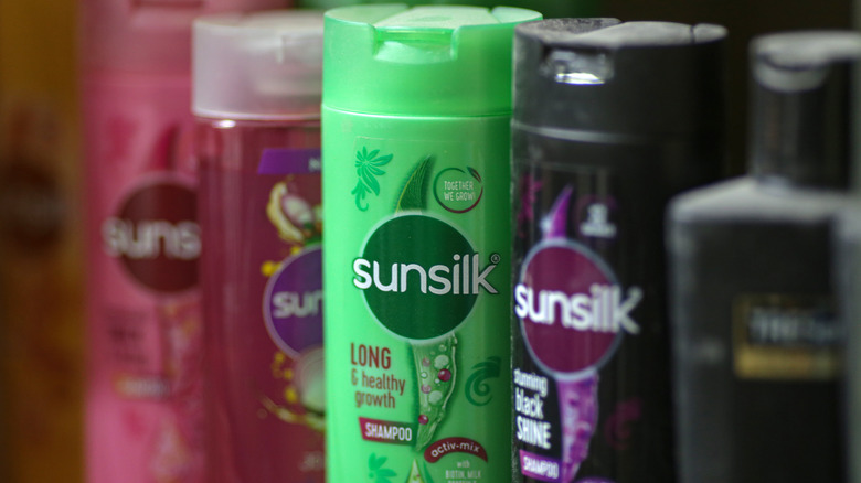 bottles of shampoo