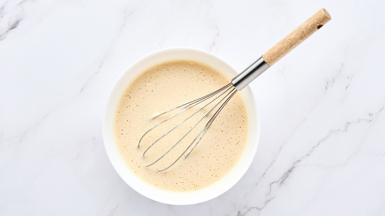 Mixing bowl and whisk 