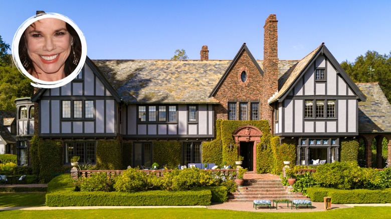 Barbara Hershey and Pasadena mansion exterior