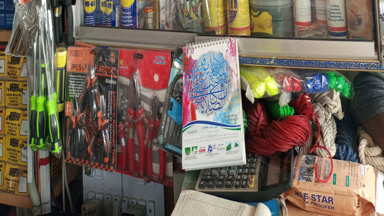 WD-40 on a shelf with other products