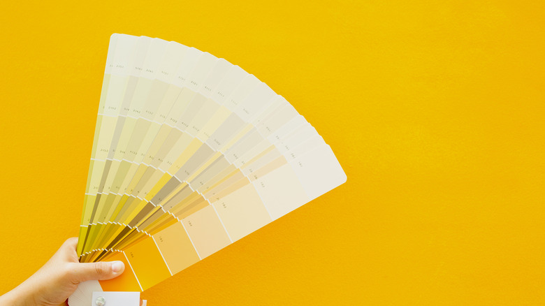 yellow paint swatches