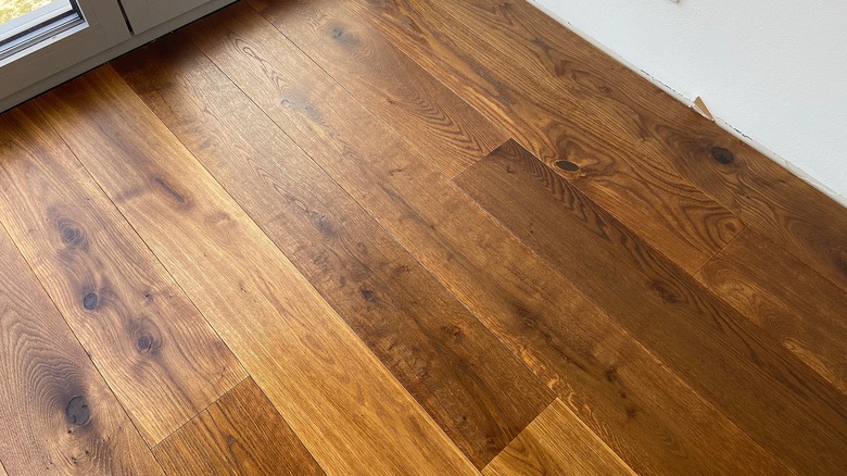 Room with wood flooring