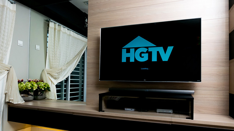 Television with HGTV logo