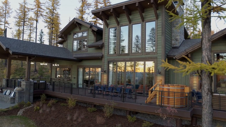 The back deck on the large, green HGTV 2019 Dream Home