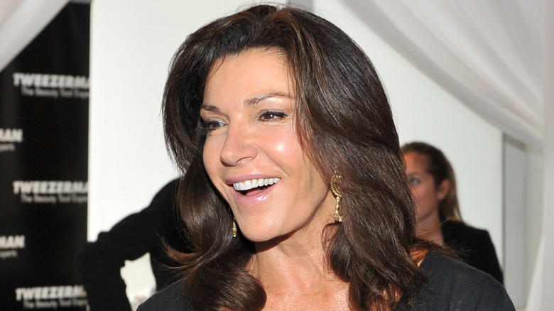 Hilary Farr smiles while attending W Magazine Portrait Studio