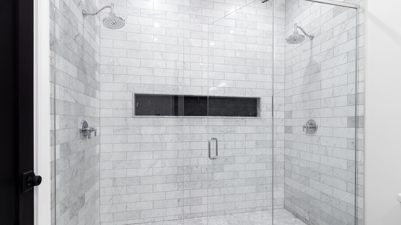 Dual rain shower heads