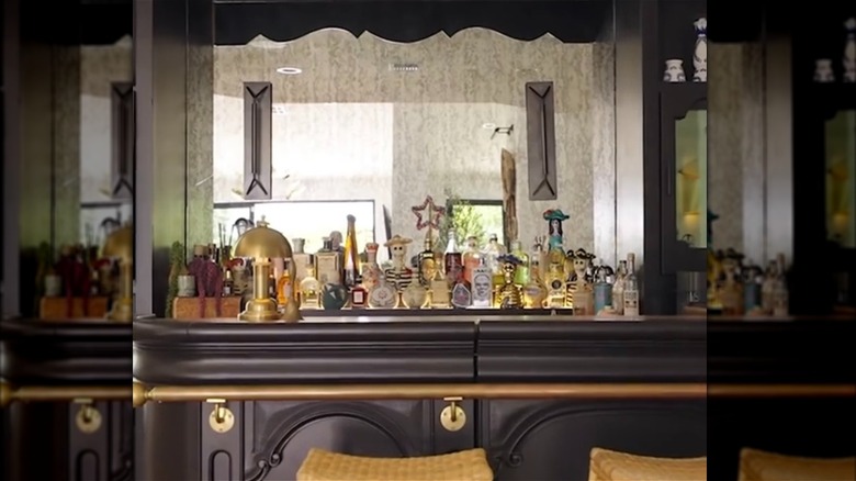 Alison Victoria black vintage bar in her Las Vegas home