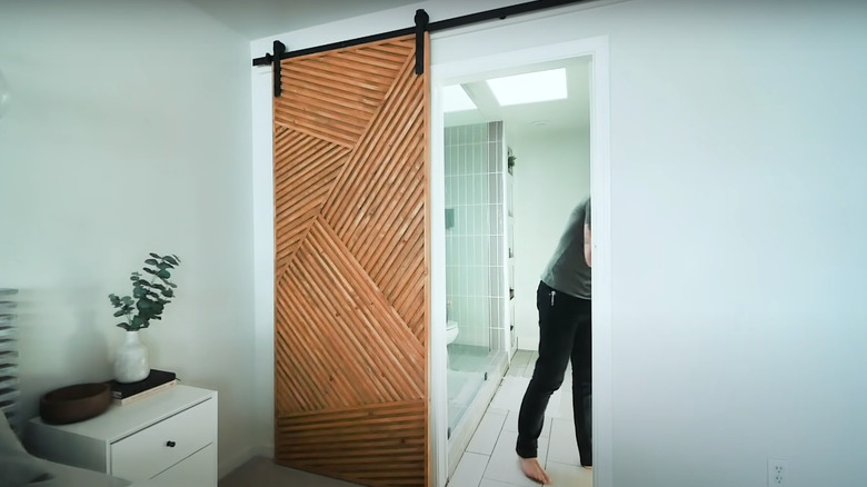 Bathroom sliding door