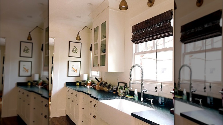 Kitchen painted in "Dover White"