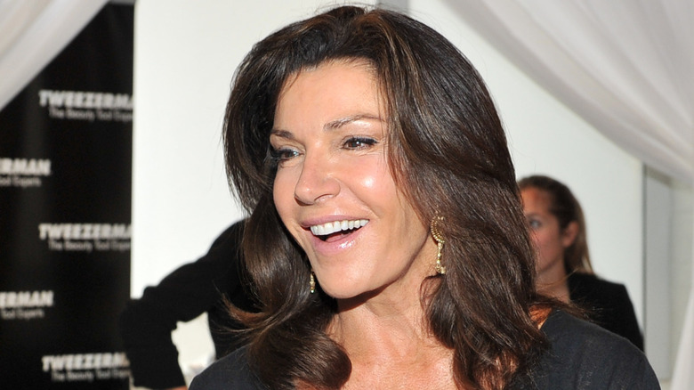 Hilary Farr smiles while attending W Magazine Portrait Studio