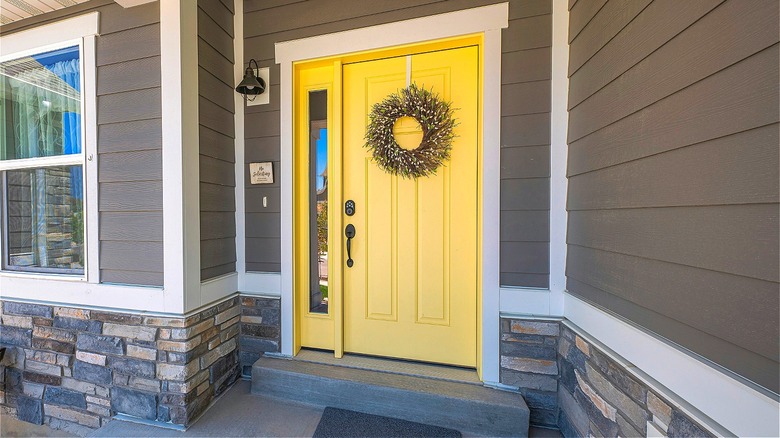 Yellow front door