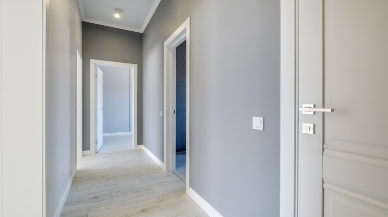 Empty hallway without decor