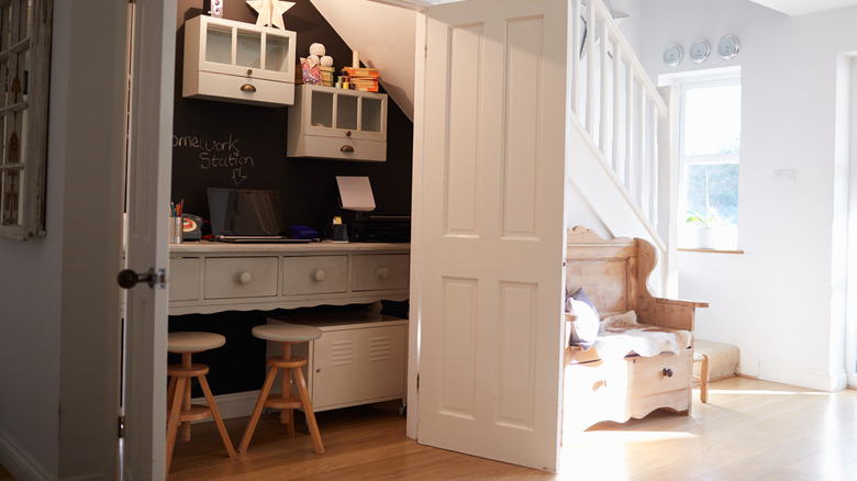 hidden room under stairs