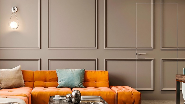 Living room with moulding