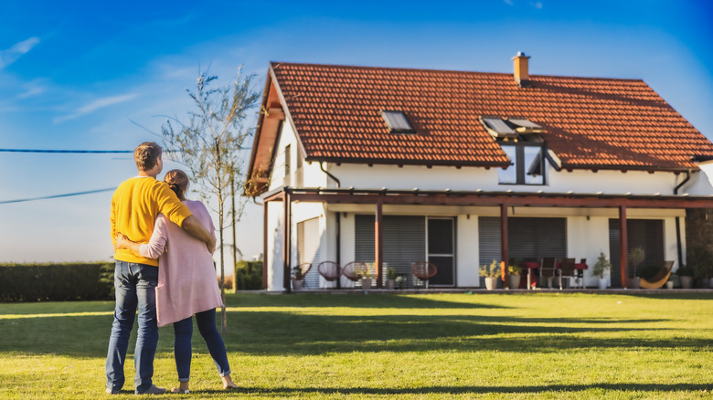 Couple looking at home