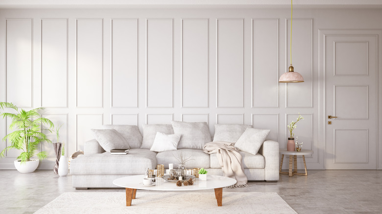 White living room