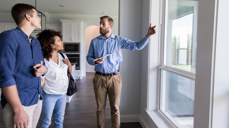 Couple looking at home