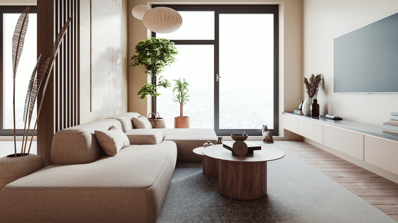 An example of a properly-sized sofa for a small living room