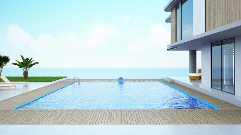 Saltwater pool at home