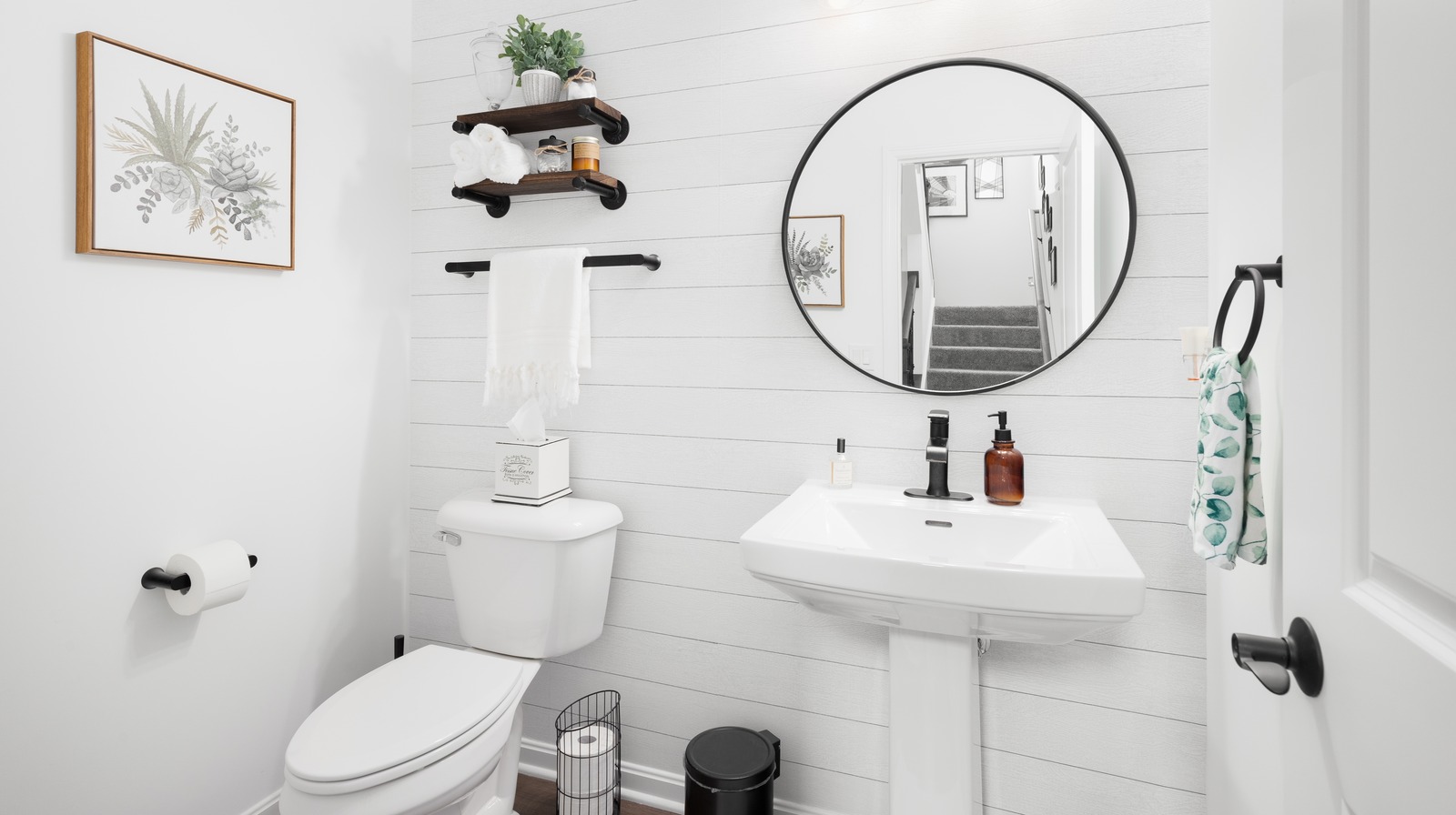 Hide A Boring Pedestal Sink With This Stunning IKEA Storage Hack