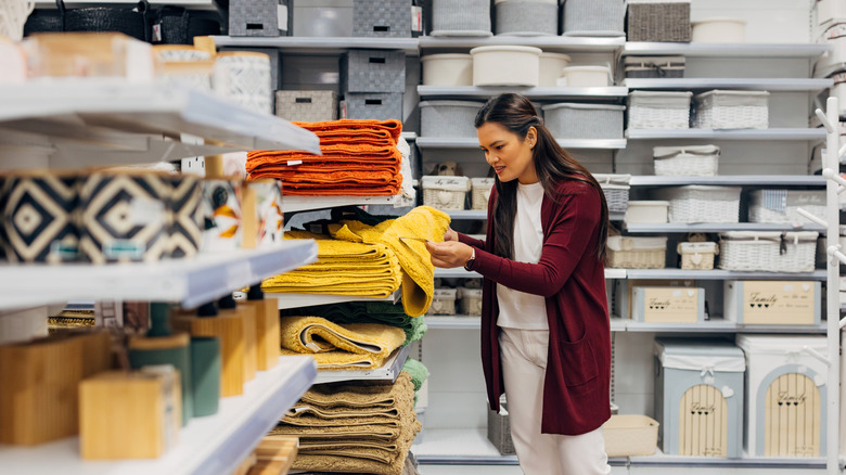 Woman shopping for home supplies