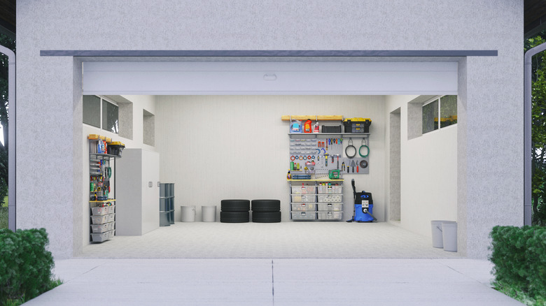 Open garage door