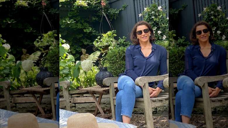 Hilary Farr in garden