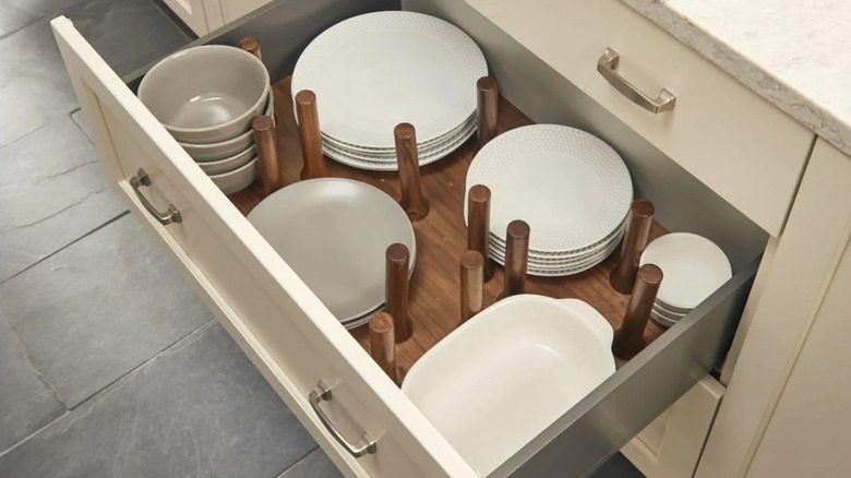 Pegboard-fitted drawer