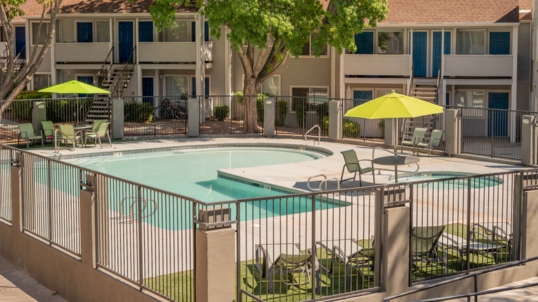 Pool at condo complex