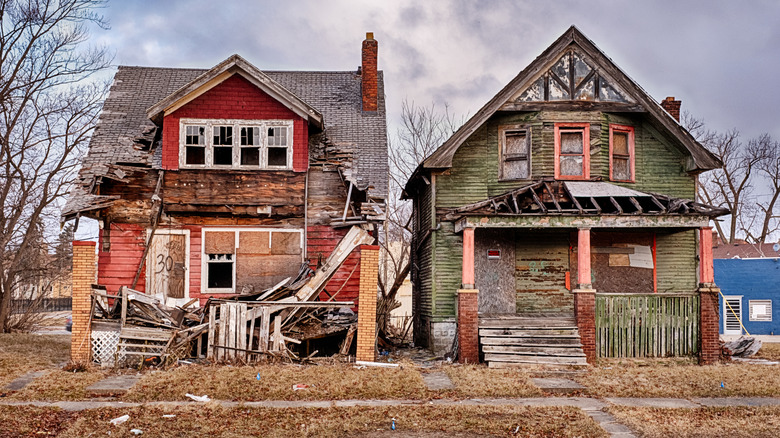 Two dilapidated houses