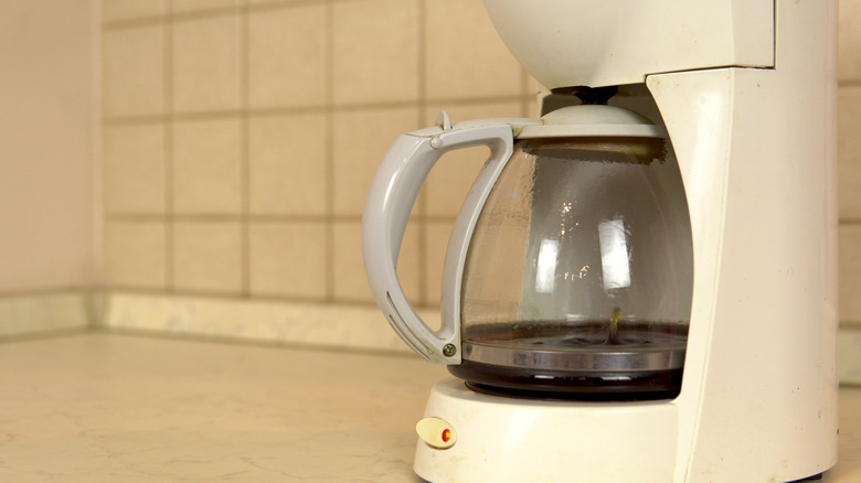 white coffee maker