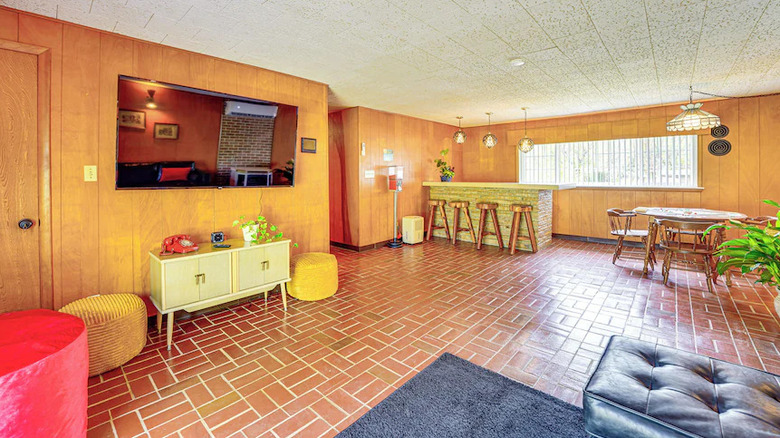 Recreation rooms were often created in basements.