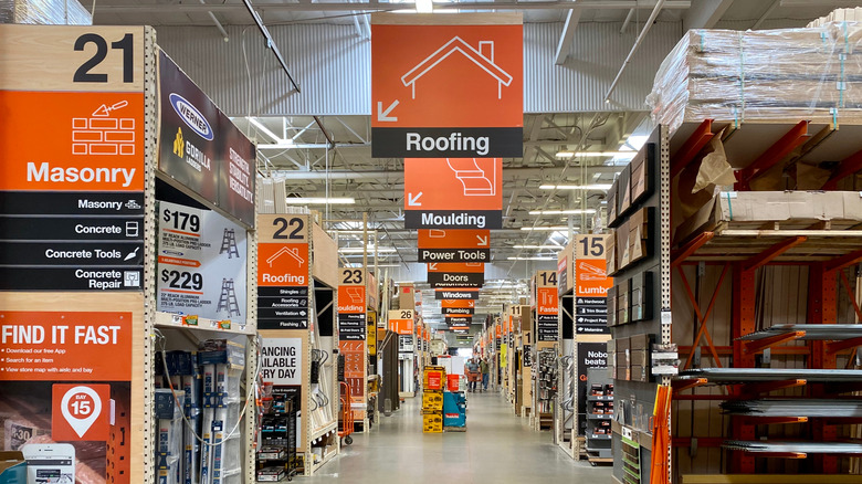 Interior of a Home Depot store
