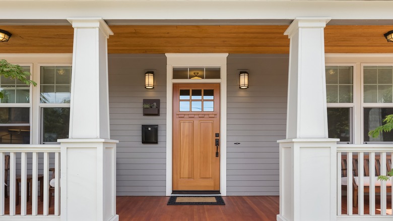 wooden front door