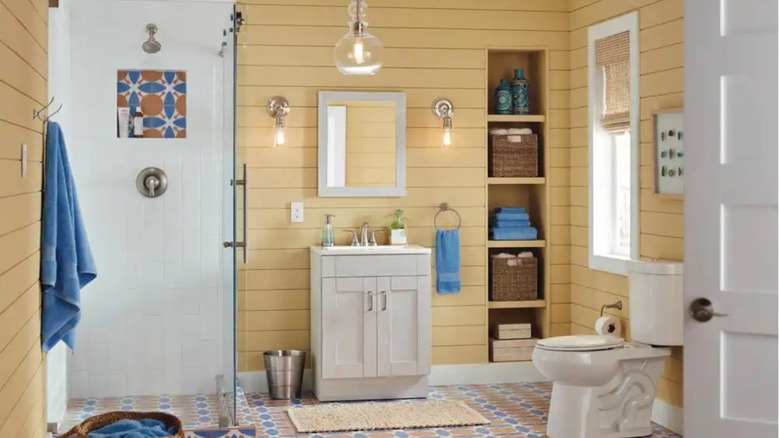 How to Install Shiplap in a Bathroom - The Home Depot