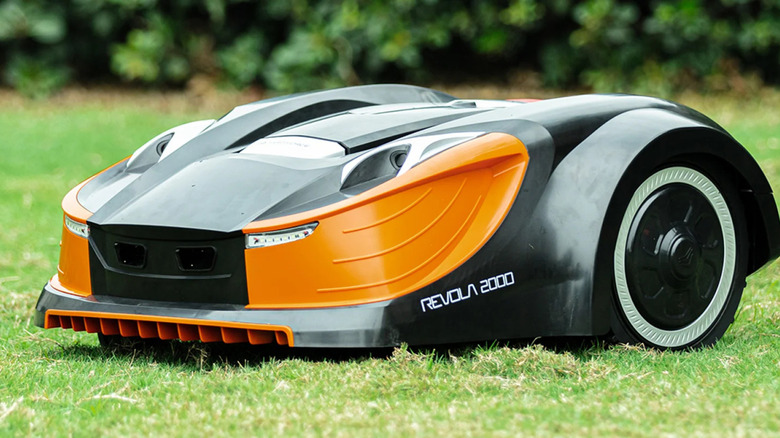 a Yard Force USA Revola robotic lawn mower