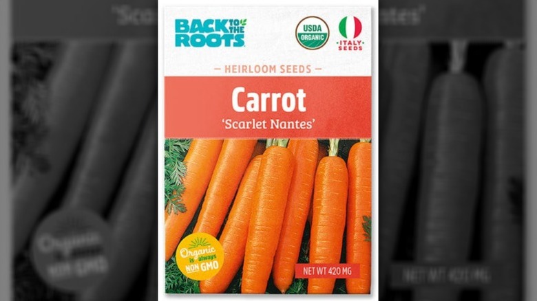 Back to the Roots organic 'Scarlet Nantes' carrot seed packet