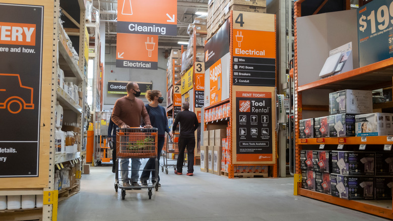 People shopping at Home Depot