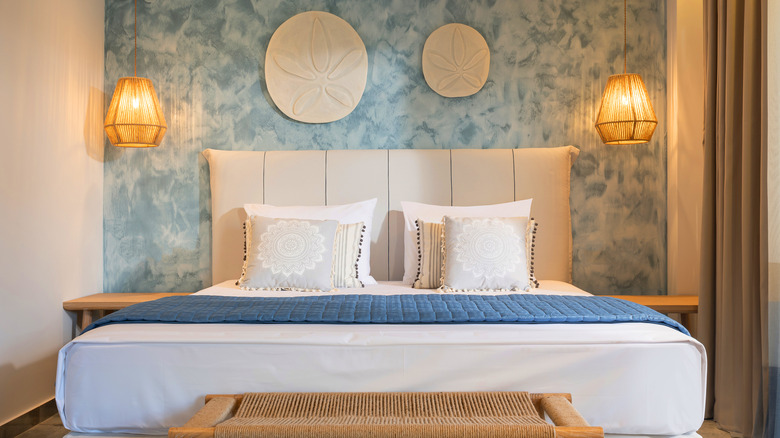 bedroom with textural accents