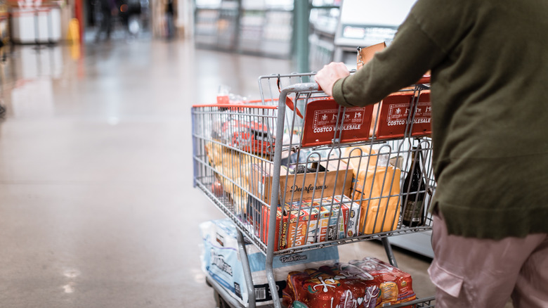 shopping cart inside Costco