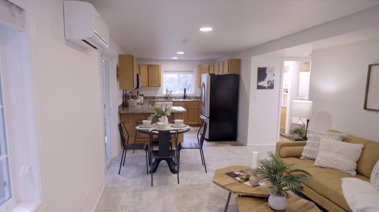 interior living room and kitchenette
