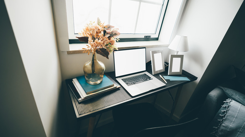 small office workspace in home