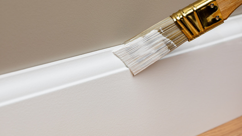 painting baseboards in the home
