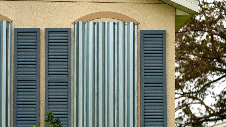 house with storm shutters