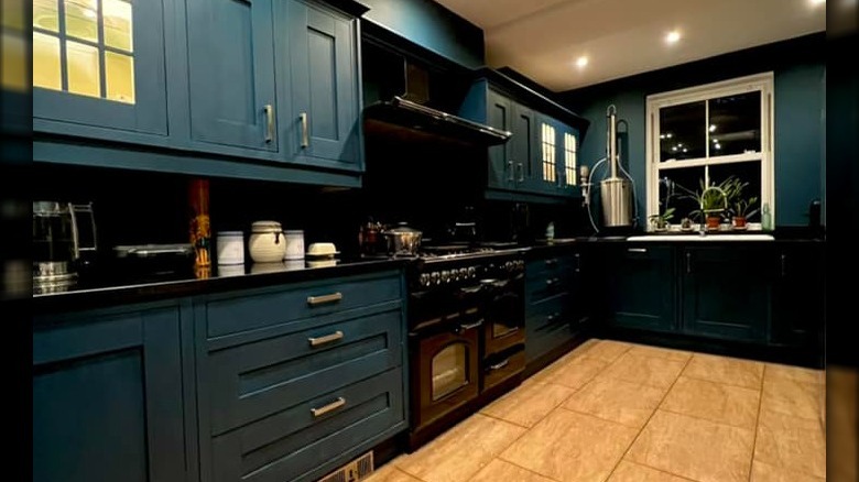 dark dramatic kitchen