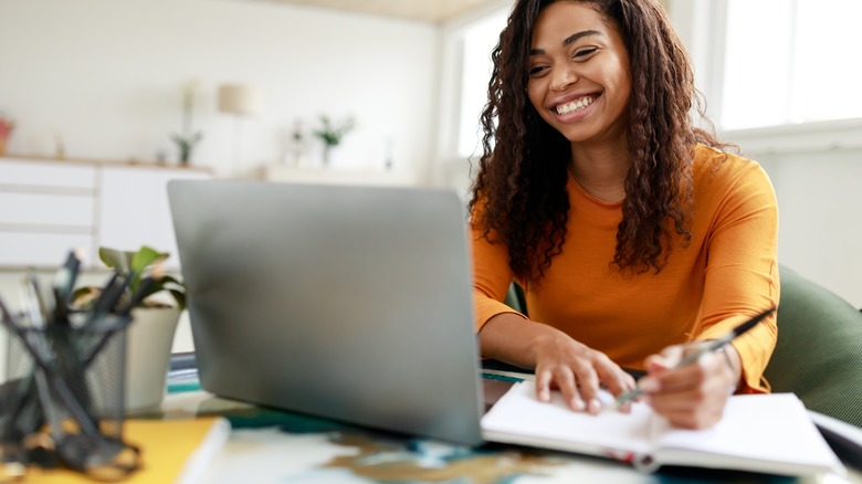 Person working from home