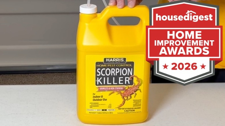 Yellow bottle of Harris Scorpion Killer
